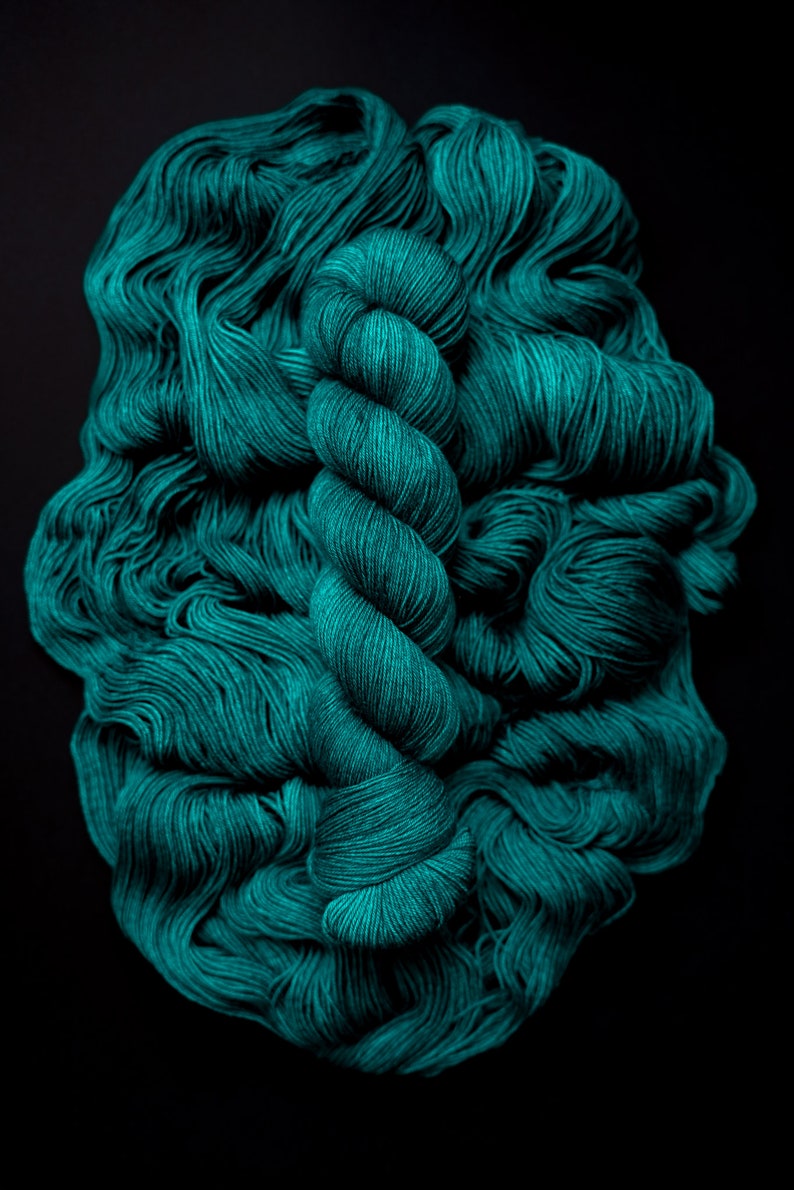 Hand Dyed Yarn Coven Choice of Weight Crow and Crescent Yarn image 6