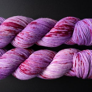 Hand Dyed Yarn OOAK Triton DK 4 ply 100% Superwash Merino Wool Crow and Crescent Yarn image 5