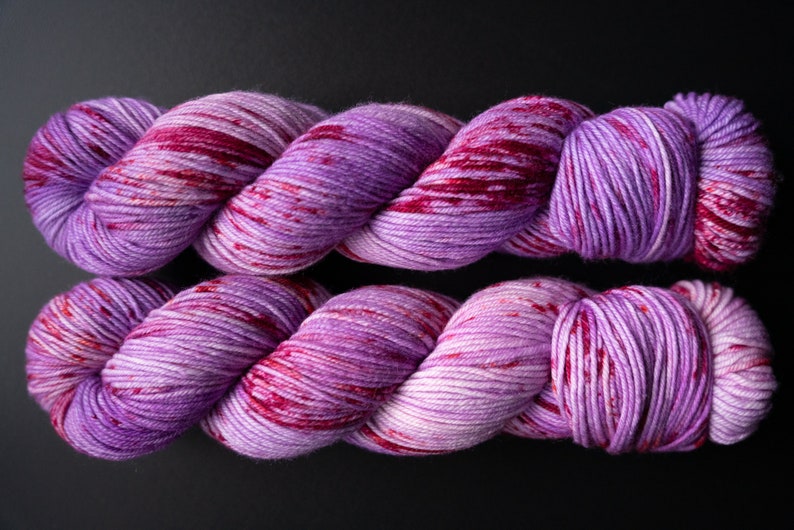 Hand Dyed Yarn OOAK Triton DK 4 ply 100% Superwash Merino Wool Crow and Crescent Yarn image 5