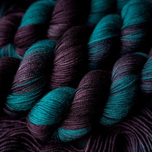 Hand Dyed Yarn | Lagoon Nebula | Choice of Weight | Crow and Crescent Yarn