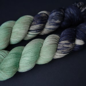 Hand Dyed Yarn Nephrite Choice of Weight Crow and Crescent Yarn image 6