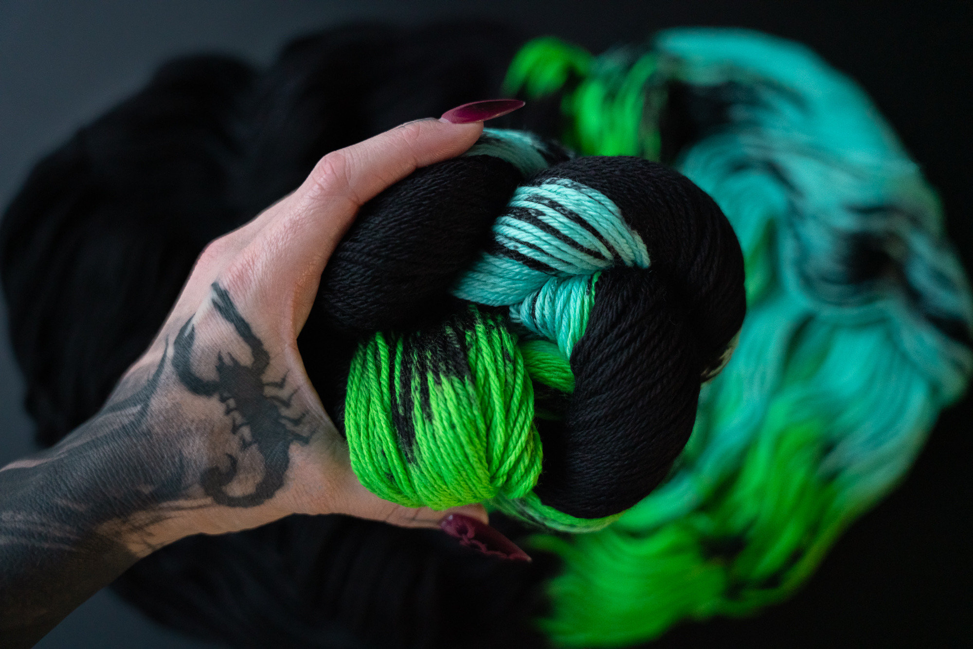 PREORDER | Hand Dyed Yarn | Kilonova | Choice of Weight | Crow and