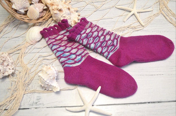 Knitting Pattern | Merperson Socks by Reneé Rockwood | Instant Digital Download
