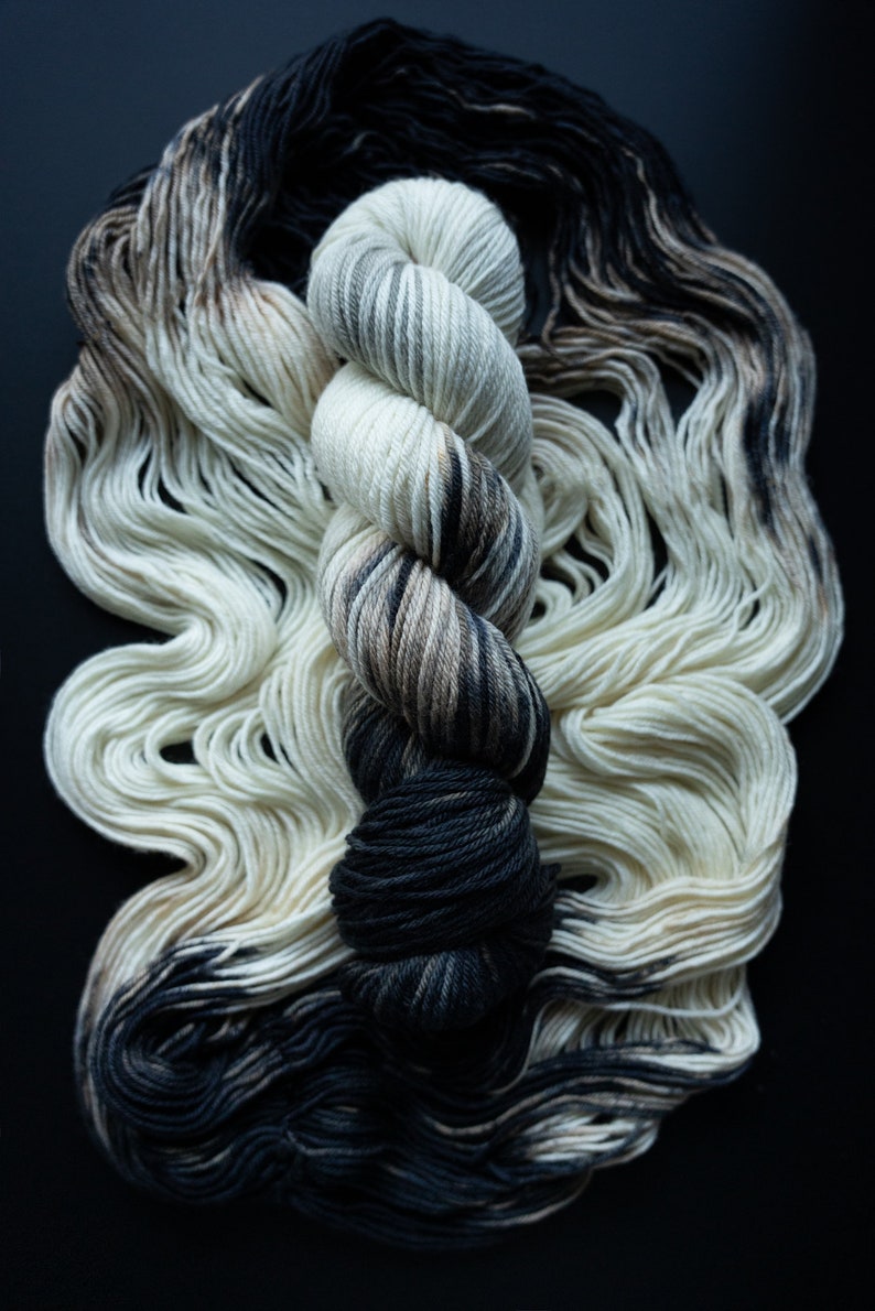 Hand Dyed Yarn Granite Choice of Weight Crow and Crescent Yarn image 4