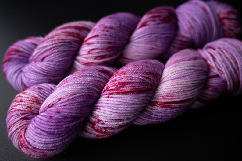 Hand Dyed Yarn OOAK Triton DK 4 ply 100% Superwash Merino Wool Crow and Crescent Yarn image 4