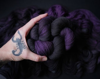 Hand Dyed Yarn | Bellatrix | Choice of Weight | Crow and Crescent Yarn