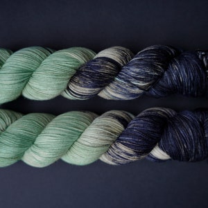 Hand Dyed Yarn Nephrite Choice of Weight Crow and Crescent Yarn image 5