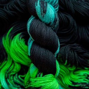 Hand Dyed Yarn Kilonova Choice of Weight Crow and Crescent Yarn image 3