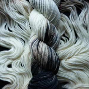 Hand Dyed Yarn Granite Choice of Weight Crow and Crescent Yarn image 6