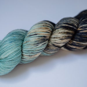 Hand Dyed Yarn Blue Dune Choice of Weight Crow and Crescent Yarn image 9