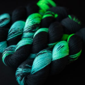 Hand Dyed Yarn Kilonova Choice of Weight Crow and Crescent Yarn image 6