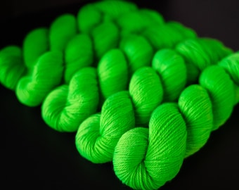 Hand Dyed Yarn | Slimer | Choice of Weight | Crow and Crescent Yarn