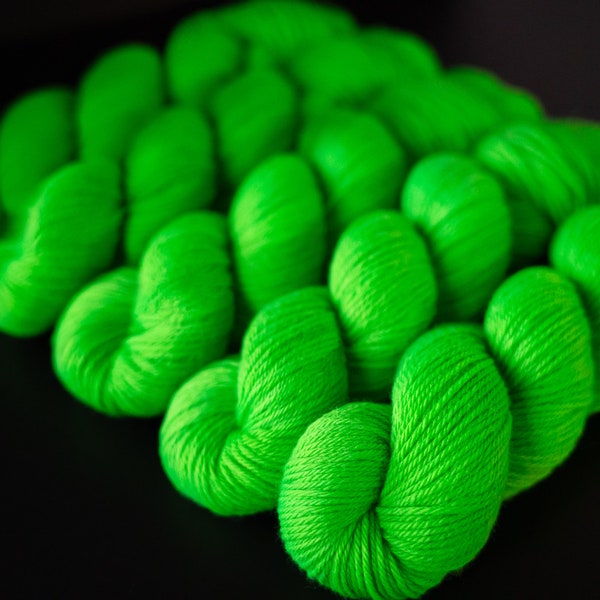 Hand Dyed Yarn | Slimer | Choice of Weight | Crow and Crescent Yarn