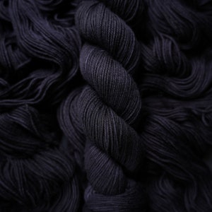 Hand Dyed Yarn Void Choice of Weight Crow and Crescent Yarn image 6