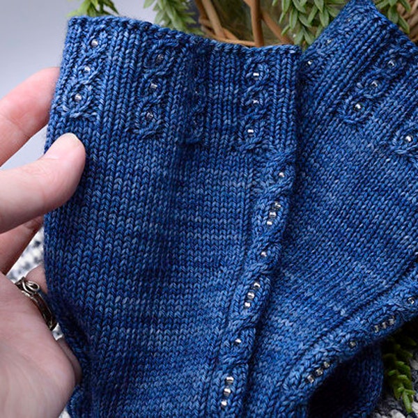 Knitting Pattern | Blue Jean Baby Socks by Reneé Rockwood | Instant Digital Download