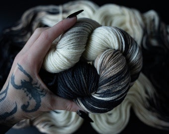 Hand Dyed Yarn | Granite | Choice of Weight | Crow and Crescent Yarn