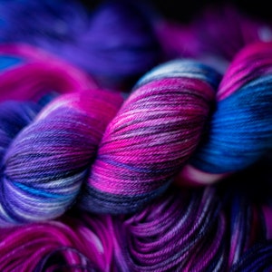 Hand Dyed Yarn Cosmos Choice of Weight Crow and Crescent Yarn image 9