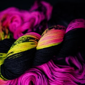 Hand Dyed Yarn | Supernova | Choice of Weight | Crow and Crescent Yarn