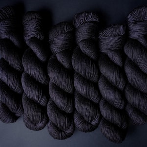 Hand Dyed Yarn | Void | Choice of Weight | Crow and Crescent Yarn