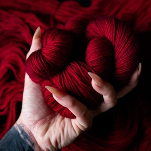 Hand Dyed Yarn | Vengeance | Callisto Sock - 4 ply - 75/25 Merino Nylon Fingering Weight | Crow and Crescent Yarn