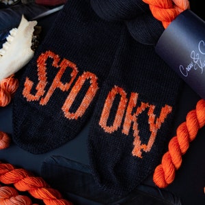 Spooky Sock Kit | Hand Dyed Yarn | Callisto Sock - 75/25 Merino Nylon Fingering Weight | Crow and Crescent Yarn