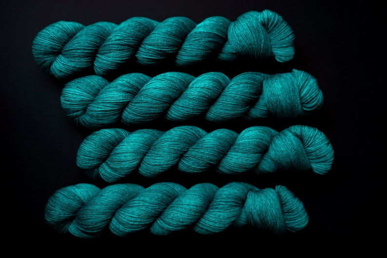 Hand Dyed Yarn Coven Choice of Weight Crow and Crescent Yarn image 4