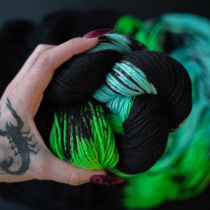 Hand Dyed Yarn | Kilonova | Choice of Weight | Crow and Crescent Yarn