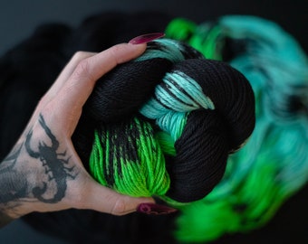 Hand Dyed Yarn | Kilonova | Choice of Weight | Crow and Crescent Yarn