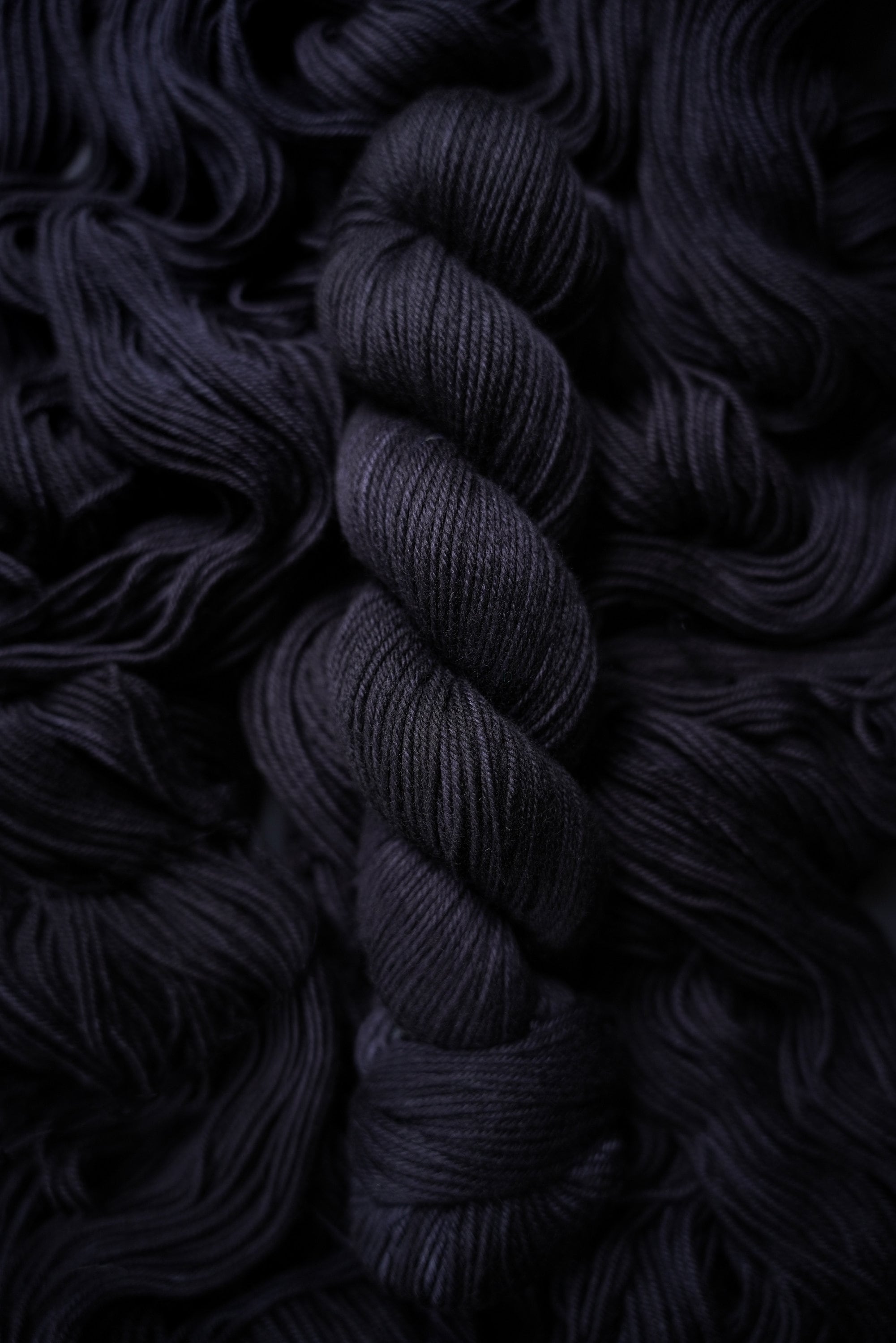 Hand Dyed Yarn, Void, Callisto Sock - 4 ply - 75/25 Merino Nylon  Fingering Weight