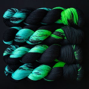 Hand Dyed Yarn Kilonova Choice of Weight Crow and Crescent Yarn image 9