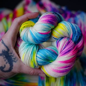 Hand Dyed Yarn | Perseid Skies | Choice of Weight | Crow and Crescent Yarn