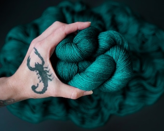 Hand Dyed Yarn | Coven | Choice of Weight | Crow and Crescent Yarn