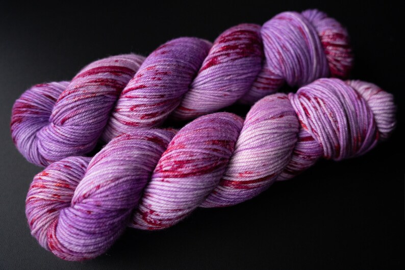 Hand Dyed Yarn OOAK Triton DK 4 ply 100% Superwash Merino Wool Crow and Crescent Yarn image 3