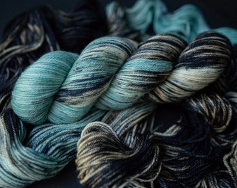 Hand Dyed Yarn | Blue Dune | Choice of Weight | Crow and Crescent Yarn