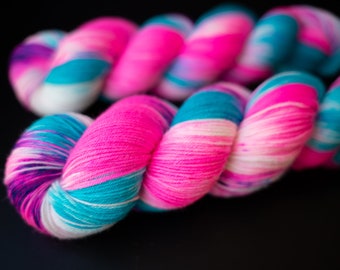 Hand Dyed Yarn | Galaxy Girl | Choice of Weight | Crow and Crescent Yarn