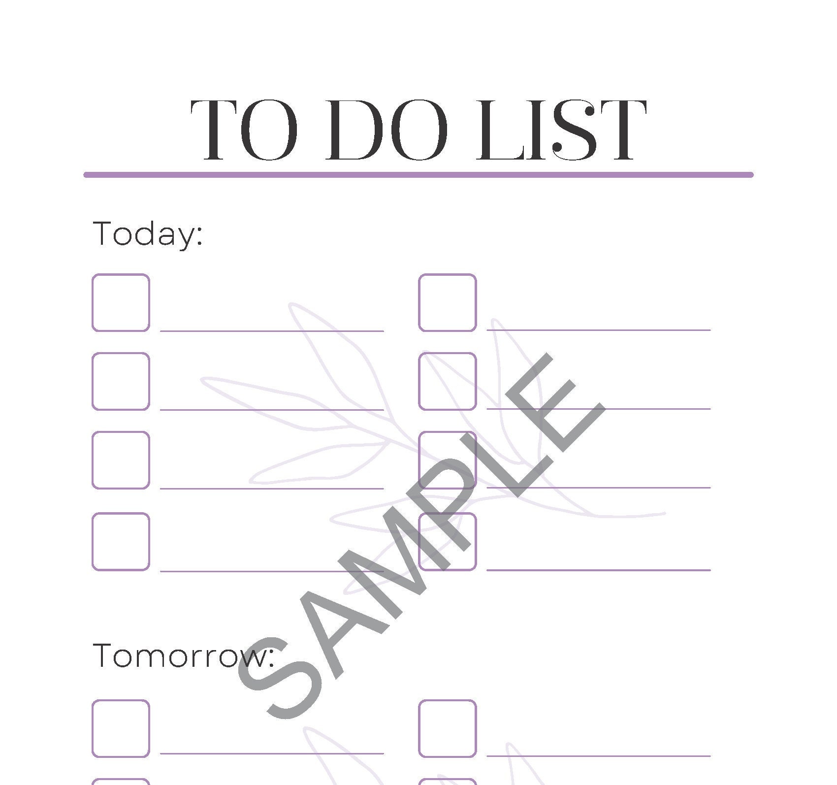 Printable Todo List Etsy