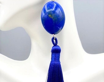 Blue long  earrings, navy blue long earrings, earrings for women, royal blue earrings, blue long tassel earrings for women,