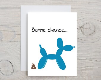 Bonne Chance Card Etsy Bonne Chance Card Etsy