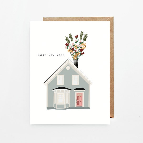 New Home, Félicitations, Nouvelle maison, Greeting Card, Blank inside, Ecofriendly Cards