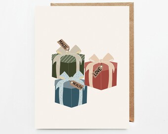 Cadeaux de Noël, Carte de vœux, Jeu de cartes de Noël, Papeterie, Souhaits de noel, Souhaits de Noël