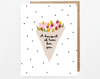 Happy Mothers Day Card, Card for Mom, Eco-friendly, Pretty Mothers Day Card, Flowers for mama