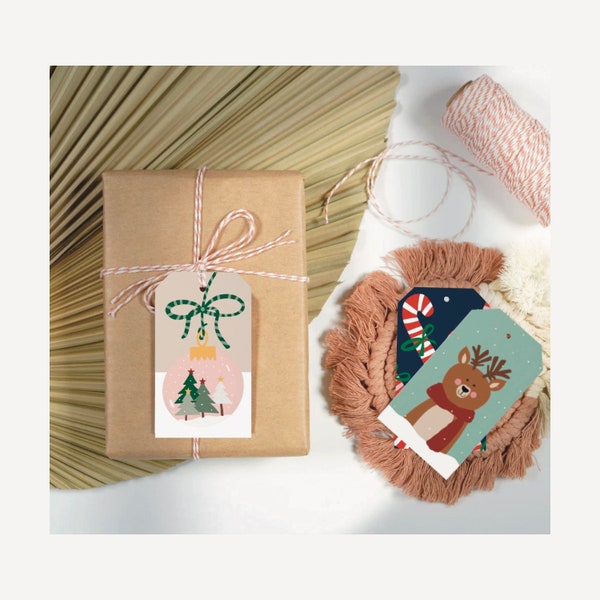 Gifts tags, Christmas tags, Christmas Gift Tags, Etiquettes cadeaux