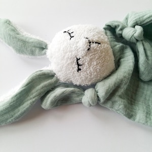 PDF trapunta coniglietto panno per ruttino peluche giocattolo panno stropicciato coniglietto cartamodello istruzioni per cucire mussola tedesca download omaggio