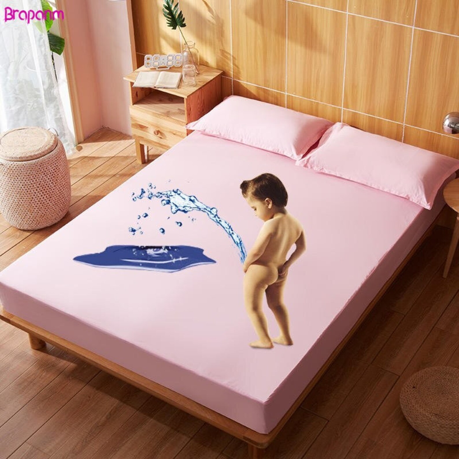 100 Cotton Cotton Elastic Equiped Waterproof Bed Sheet HOME Etsy