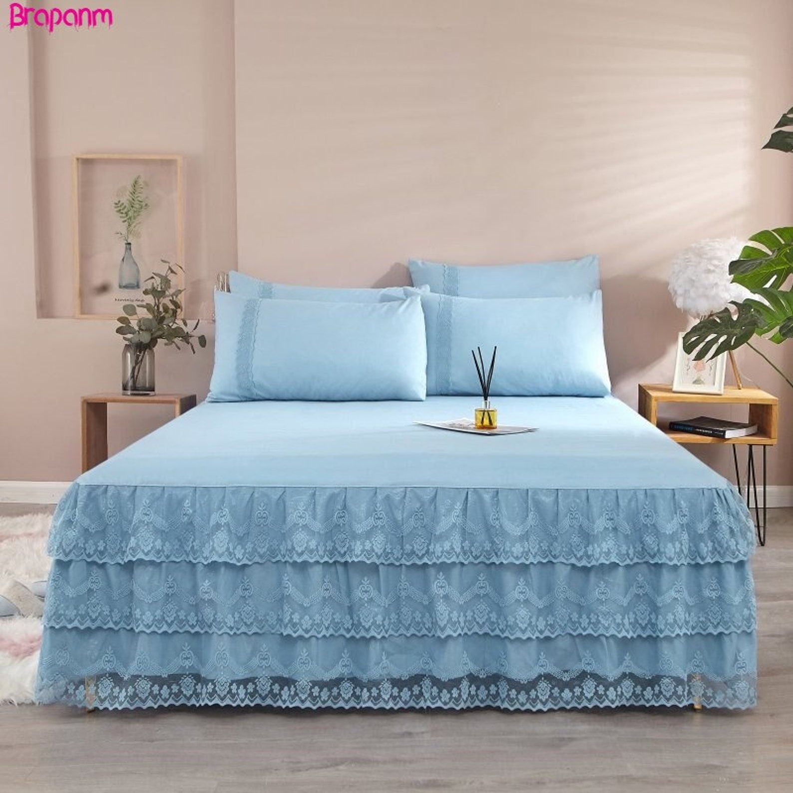 Lace bed sheets/ Flat Bed Sheet Home Bed Dress Lace Color Bed Etsy