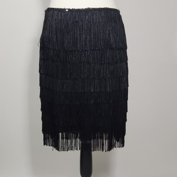 1990s Betsey Johnson fringed shimmy skirt - image 4