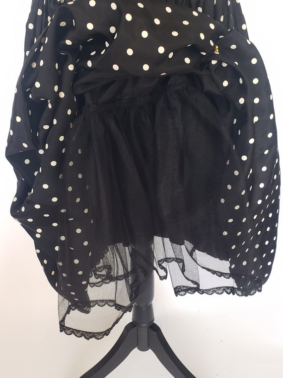 1980s Gunne Sax  back and white polka dot cocktai… - image 7