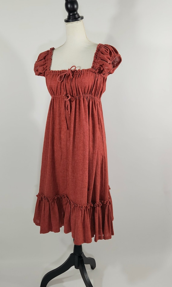 1970s empire waist festival dress by Climax - image 3