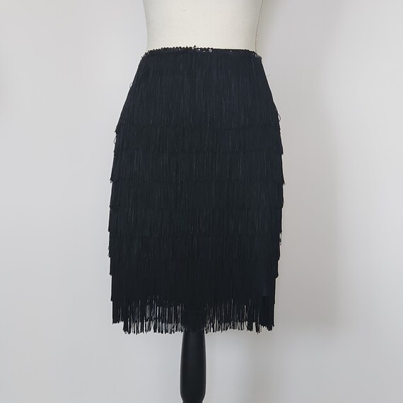 1990s Betsey Johnson fringed shimmy skirt - image 1