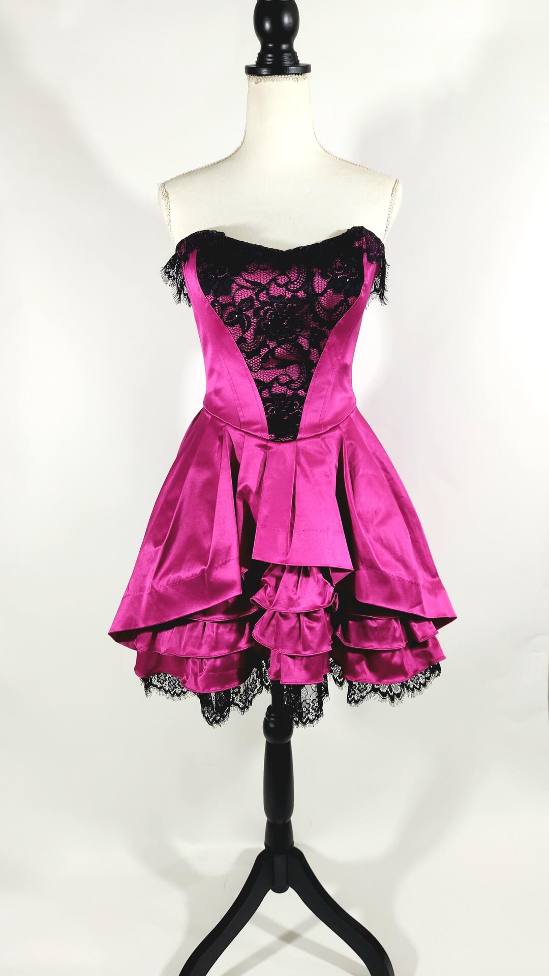 white mini dress cotton Floral Trim Black Rose Detail Dress 368 Size:Collar 16